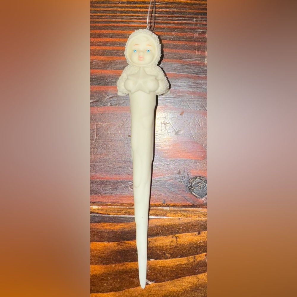 Snowbabies Dept 56 Count My First Star Icicle Ornament 6” Retired